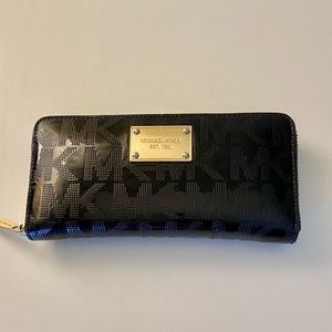 Michael Kors Black Patent Leather Wallet